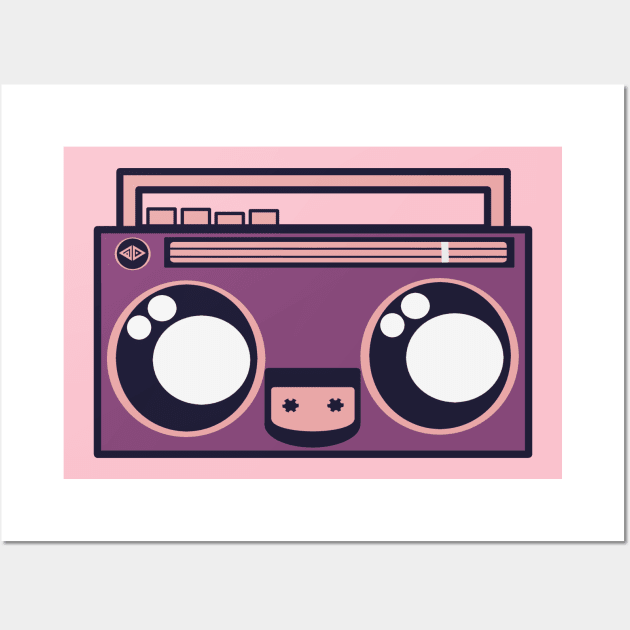 BOOMBOXIE; pnk + pch Wall Art by ambrdsgn